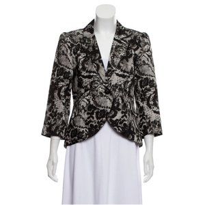 Smythe Printed Peak-Lapel Blazer Size 12